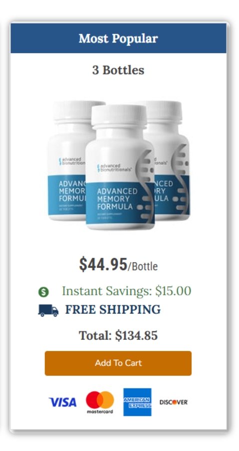 Advanced Memory Formula 3 Bottle